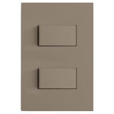 Conjunto Interruptor Duplo (1 Simples + 1 Paralelo) 4x2 - RECTA FENDI SATIN FOSCO
